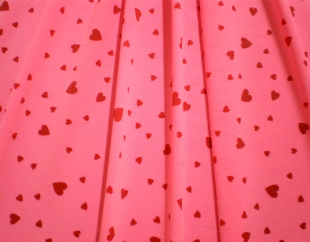 9.Fuchsia-Red Candy Heart Special Printed Spandex